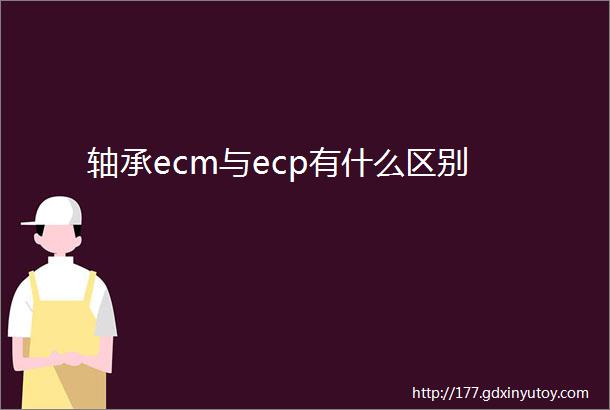 轴承ecm与ecp有什么区别