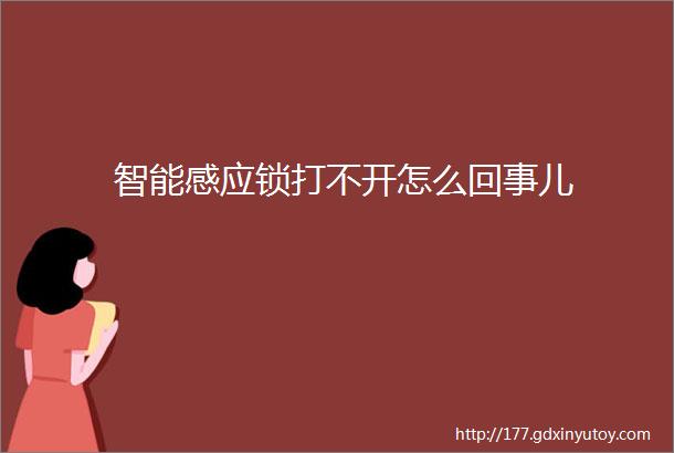 智能感应锁打不开怎么回事儿